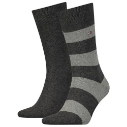 чорапи,мъжки,чорапи,tommy,hilfiger,rugby,socks,2,pairs,anthracite,(grey)