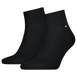 чорапи,мъжки,чорапи,tommy,hilfiger,quarter,short,socks,2,pairs,black