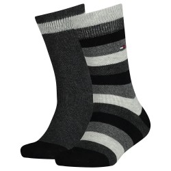 чорапи,детски,чорапи,tommy,hilfiger,basic,stripe,socks,2,pairs,black,(black)