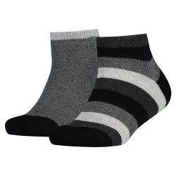 чорапи,детски,чорапи,tommy,hilfiger,basic,stripe,quarter,short,socks,2,pairs,black,(black)