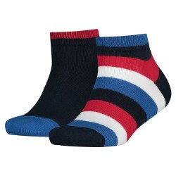 чорапи,детски,чорапи,tommy,hilfiger,basic,stripe,quarter,short,socks,2,pairs,midnight,blue,(blue)