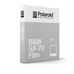 Polaroid B&W SX-70 Film 8 Instant Photos camera - Grey (Black / White) други,аксесоари,polaroid,b&w,sx,70,film,8,instant,photos,camera,grey,(black,white)