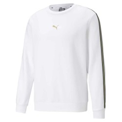 блуза,мъжки,пуловери,puma,metallic,nights,crew,sweatshirt,white,(puma,white)