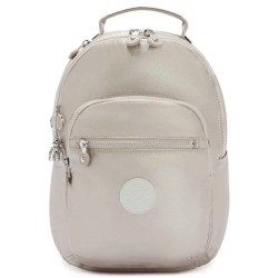 раница,раници,kipling,seoul,s,14l,backpack,metallic,glow,(silver)