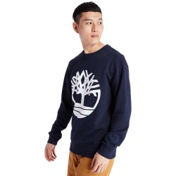 блуза,мъжки,пуловери,timberland,core,tree,logo,crew,brushback,sweatshirt,blue