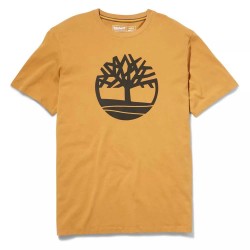тениска,мъжки,тениски,timberland,kennebec,river,tree,logo,short,sleeve,t,shirt,wheat,boot,(yellow)