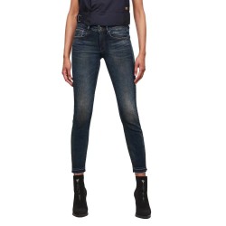 дънки,дамски,панталони,g,star,3301,mid,waist,skinny,ripped,ankle,jeans,blue