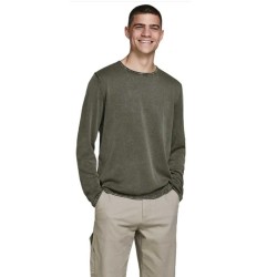 блуза,мъжки,пуловери,jack,&,jones,leo,knit,sweater,dusty,olive,(green)
