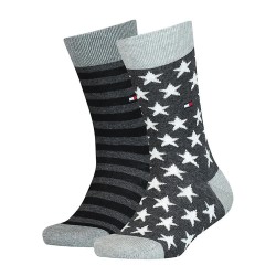 чорапи,детски,чорапи,tommy,hilfiger,stars&classic,stripes,socks,2,pairs,black