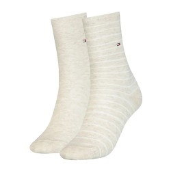 чорапи,дамски,чорапи,tommy,hilfiger,small,stripe,classic,socks,2,pairs,light,beige,melange,(beige)