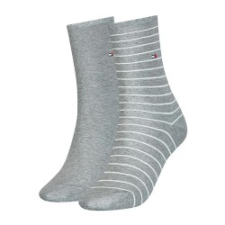 чорапи,дамски,чорапи,tommy,hilfiger,small,stripe,classic,socks,2,pairs,middle,grey,melange,(grey)