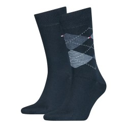 чорапи,мъжки,чорапи,tommy,hilfiger,check,classic,socks,2,pairs,dark,navy,(blue)