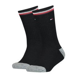 чорапи,детски,чорапи,tommy,hilfiger,iconic,sports,socks,2,pairs,black