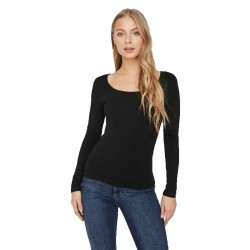 тениска,дамски,тениски,vero,moda,maxy,my,sofu,neck,long,sleeve,t,shirt,black