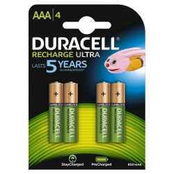 батерии,duracell,rechargeable,aaa,duralock,900,4,units,green,golden,(black)