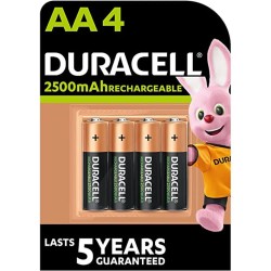 батерии,duracell,rechargeable,aa,duralock,2400,4,units,green,golden,(black)