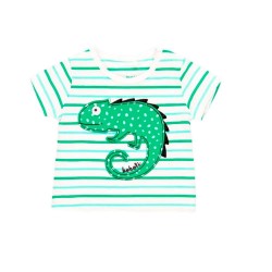 тениска,детски,тениски,boboli,knit,short,sleeve,t,shirt,stripes,(green)