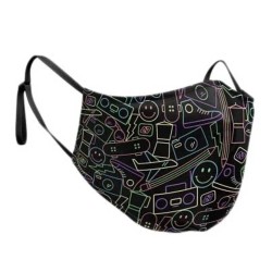 други,аксесоари,hydroponic,breeze,face,mask,black,smiley,(black)