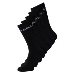 чорапи,мъжки,чорапи,jack,&,jones,basic,logo,tennis,socks,5,pairs,black,(black,detail,black)
