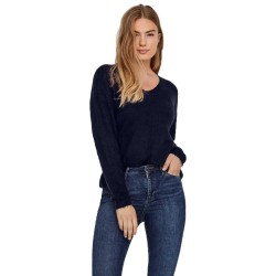 сако,дамски,пуловери,дамски,плетени,дрехи,vero,moda,crew,lefile,v,neck,sweater,navy,blazer,detail,melange,(blue)