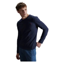 тениска,мъжки,тениски,superdry,orange,label,vintage,embroidered,long,sleeve,t,shirt,rich,navy,(blue)