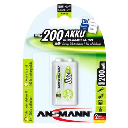 батерии,ansmann,1,maxe,nimh,rechargeable,block,5035342,batteries,200mah,9v,silver