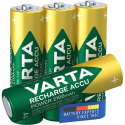 батерии,varta,1x4,rechargeable,aa,ready2use,nimh,mignon,batteries,2100mah,green,(green)
