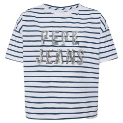 тениска,детски,тениски,pepe,jeans,nieves,short,sleeve,t,shirt,white,blue,(ocean)