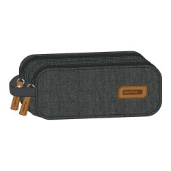 канцеларски,принадлежности,safta,coal,double,pencil,case,grey,(coal)