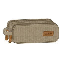 канцеларски,принадлежности,safta,sand,double,pencil,case,beige,(sand)