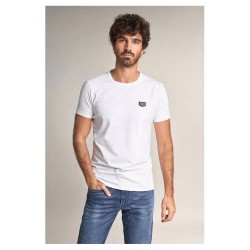тениска,мъжки,тениски,дамски,тениски,salsa,jeans,metal,badge,short,sleeve,t,shirt,white,(white)