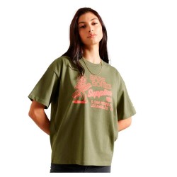 тениска,дамски,тениски,superdry,workwear,graphic,oversized,short,sleeve,t,shirt,seaweed,(green)