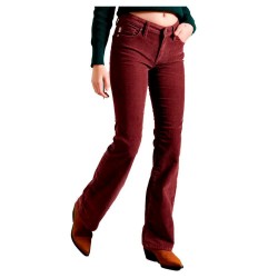 дънки,дамски,панталони,superdry,mid,rise,slim,cord,flare,jeans,red