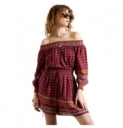 дамски,гащеризони,superdry,ameera,off,shoulder,romper,red