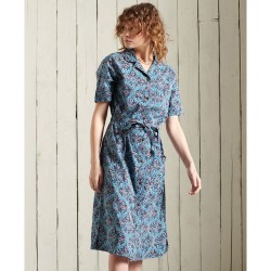 дамска,рокля,дамски,поли,и,рокли,superdry,printed,dress,blue