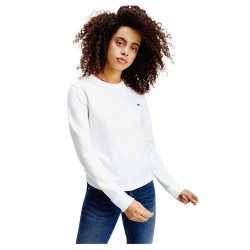поларена,блуза,дамски,блузи,tommy,jeans,regular,fleece,sweatshirt,white