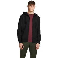 блуза,мъжки,пуловери,jack,&,jones,basic,full,zip,sweatshirt,black,regular,fit,(black)
