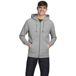 блуза,мъжки,пуловери,jack,&,jones,basic,full,zip,sweatshirt,light,grey,melange,regular,fit,(grey)