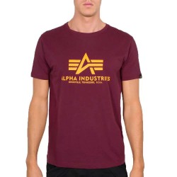 тениска,мъжки,тениски,alpha,industries,basic,short,sleeve,t,shirt,burgundy,(red)