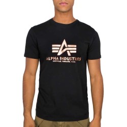 тениска,мъжки,тениски,alpha,industries,basic,foil,print,short,sleeve,t,shirt,black,gold,(black)