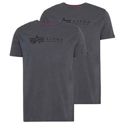 тениска,мъжки,тениски,alpha,industries,label,2,pack,short,sleeve,t,shirt,grey