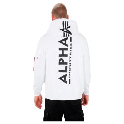 Блуза Alpha industries Back Print full zip sweatshirt - White (White) блуза,мъжки,пуловери,alpha,industries,back,print,full,zip,sweatshirt,white,(white)