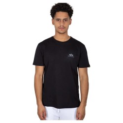 Тениска Alpha industries Backprint Reflective Print short sleeve T-shirt - Black (Black / Reflective) тениска,мъжки,тениски,alpha,industries,backprint,reflective,print,short,sleeve,t,shirt,black,(black,reflective)