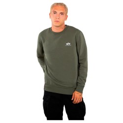 блуза,мъжки,пуловери,alpha,industries,basic,small,logo,sweatshirt,dark,olive,(green)