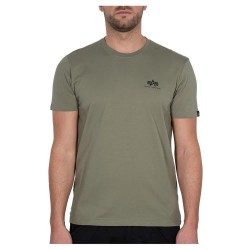 тениска,мъжки,тениски,alpha,industries,basic,small,logo,short,sleeve,t,shirt,olive,(green)