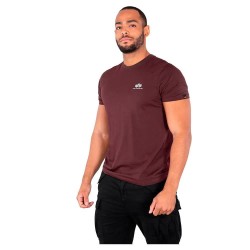 тениска,мъжки,тениски,alpha,industries,basic,small,logo,short,sleeve,t,shirt,deep,maroon,(red)