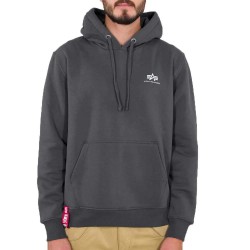 суичър,мъжки,пуловери,alpha,industries,basic,small,logo,hoodie,greyblack,(grey)
