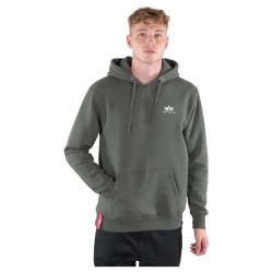суичър,мъжки,пуловери,alpha,industries,basic,small,logo,hoodie,dark,olive,(green)