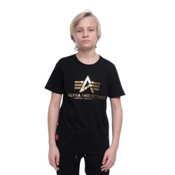 тениска,детски,тениски,alpha,industries,basic,foil,print,short,sleeve,t,shirt,black,yellow,gold,(multicolor)