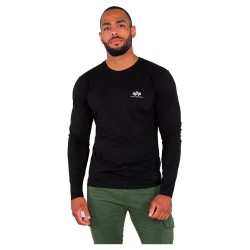 тениска,мъжки,тениски,alpha,industries,basic,small,logo,long,sleeve,t,shirt,black,(black)